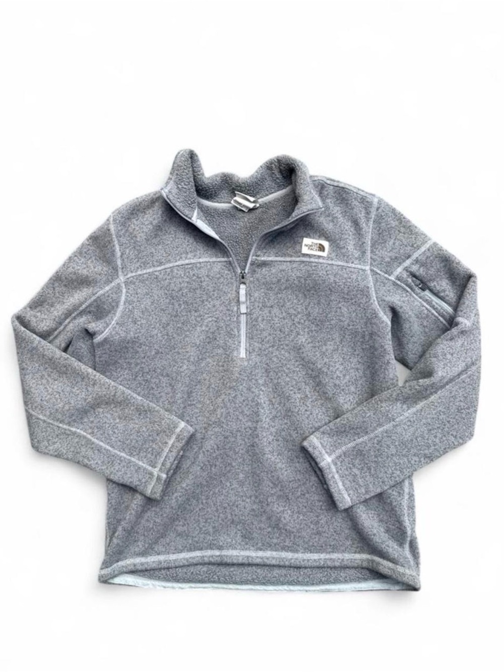 The North Face Light Gray Quarter-Zip Fleece Pullover